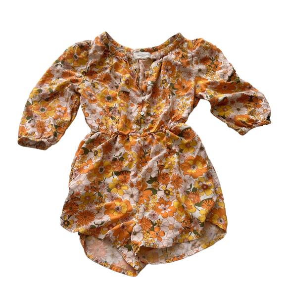 Treasure & Bond Floral Romper - Retro 70s Print - Size M - Picture 1 of 4